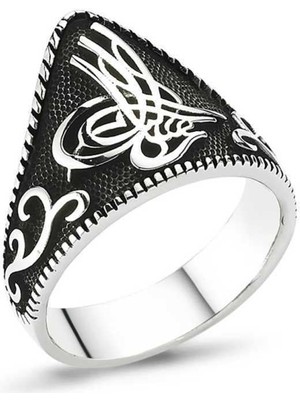 Inure Jewelry Gümüş Tuğralı Okçu Zihgir Erkek Yüzük