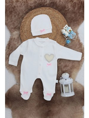 Sema Baby Pamuklu Bebek Tulum Seti 0-3 Ay - Love