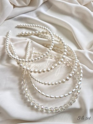 Pegu 5 Li Mega Set Inci Sıralı Taç Takımı