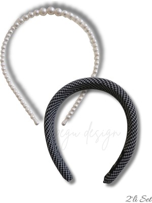 Pegu 2 Li Set Sünger Dolgulu ve Sıralı Inci Taç , Gelin,davet ,kutlama ,günlük, Özel Gün,yaşam