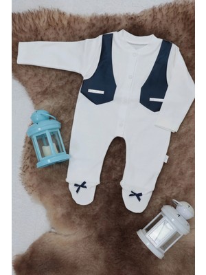 Sema Baby Pamuklu Bebek Tulumu 6-9 Ay - Smokin