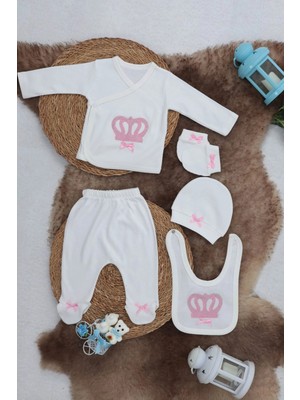 Sema Baby 5 Parça Hastane Çıkışı Zıbın Seti 0-3 Ay - Princess