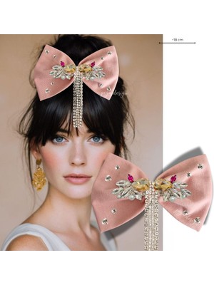 Pegu Pembe Çok Renkli Taşlı Otomatik Özel Tasarım Toka