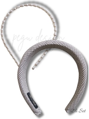 Pegu 2 Li Set Sünger Dolgulu ve Sıralı Inci Taç , Gelin,davet ,kutlama ,günlük, Özel Gün,yaşam