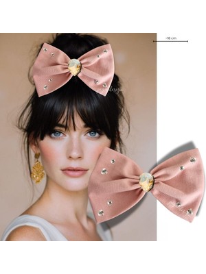 Pegu Pembe Taşlı Otomatik Özel Tasarım Toka ,hediyelik,düğün,kutlama,okul 005