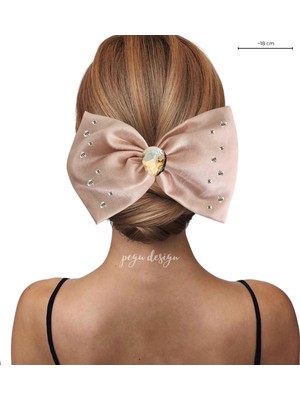 Pegu Pembe Taşlı Otomatik Özel Tasarım Toka ,hediyelik,düğün,kutlama,okul 001