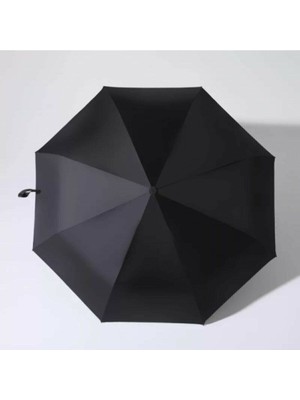 PremiumPort Siyah Unisex Otomatik Fiber Tel Şemsiye, Dayanıklı ve Şık Tasarım