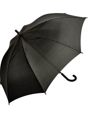 PremiumPort Şık Siyah Baston Şemsiye, Hafif ve Dayanıklı, Güçlü Koruma
