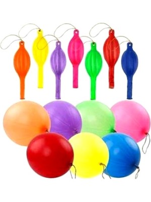 Balonevi Balon Ak Punch Lastikli Balon Renkli - 10 Adet