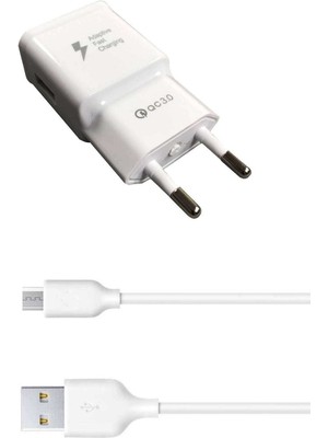 Noip Android Mikro Uçlu Hızlı Şarj Aleti 3.1A 1 Metre Kablolu Hızlı Şarj Cihazı (953)