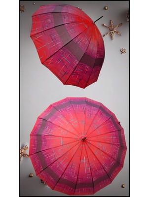 Rubenis Şık ve Otomatik 16 Telli Şemsiye, Dayanıklı ve Pratik Kullanım