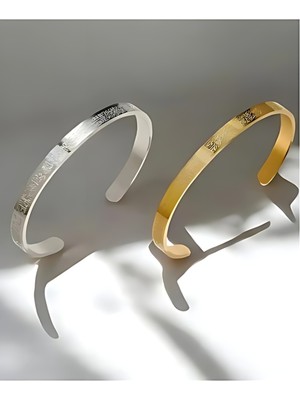 Normadia Paslanmaz Çelik Ayetel Kürsi Bileklik, Erkek ve Kadın Için Ayarlanabilir