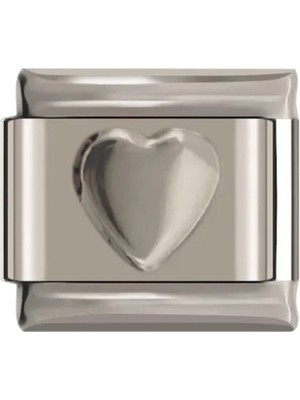 Normadia Paslanmaz Çelik 9mm Kalp Charm, Şık ve Zarif Takı Aksesuarı