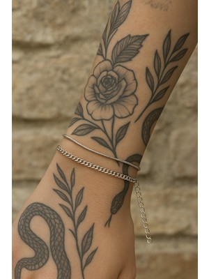 Normadia Paslanmaz Çelik 2'li Yılan ve Gurmet Bileklik Seti, Şık ve Dayanıklı