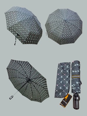 PremiumPort 10 Telli Otomatik Fiber Gövde Şemsiye, Rüzgarda Dayanıklı, Lüks Tasarım