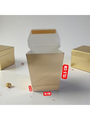 Zarf Model Bant Yapışkanlı Metalize Hediyelik Karton Poşet 50 Adet 10 x 15,5 x 5,5  cm Hediye Kutusu