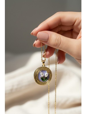 Pisidesa Antik Sanatsal Çiçek Kolye Serisi – Gold Kaplama, Hediyelik, Özel Gün, Tasarım,konsept