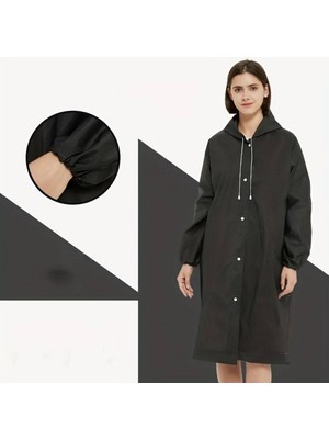 PremiumPort Şemsiye ve Kapüşonlu Siyah Yağmurluk, Pratik ve Şık Tasarım