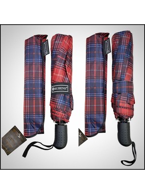 Rubenis Sağlam 3 Kırmalı 10 Telli Otomatik Açılır Şemsiye, Şık ve Kullanışlı