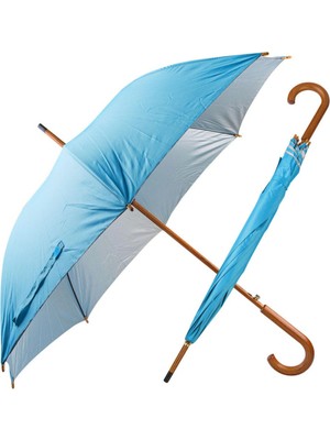 PremiumPort Fiber Karbon Mavi Baston Otomatik Açılır Şemsiye, Şık ve Dayanıklı Tasarım