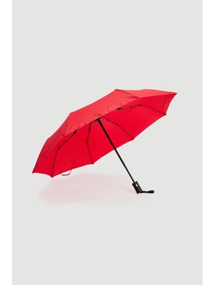 PremiumPort Kırmızı Puantiye Desenli Katlanabilir Şemsiye, Şık ve Pratik Tasarım