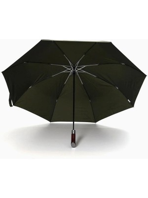 PremiumPort Premium Ahşap Kavramalı Otomatik 3 Kademeli Büyük Boy Şemsiye