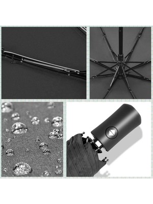 PremiumPort Unisex Tam Otomatik 8 Telli Yüksek Kalite Şemsiye, Şık ve Dayanıklı