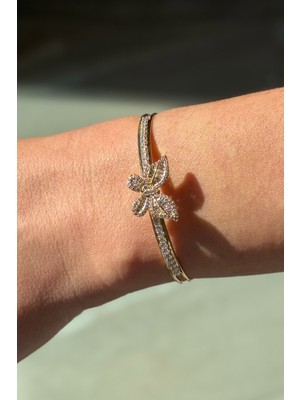 Normadia Şık Taşlı Kelebek Tasarımlı Erkek Kadın Bileklik