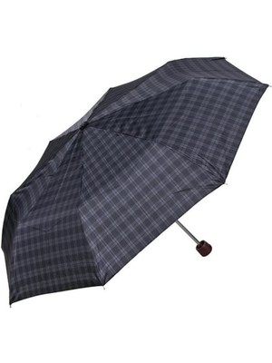 PremiumPort Şemsiye Süper Siyah 90 cm Çap 8 Telli Manuel Cep Boy 23 cm