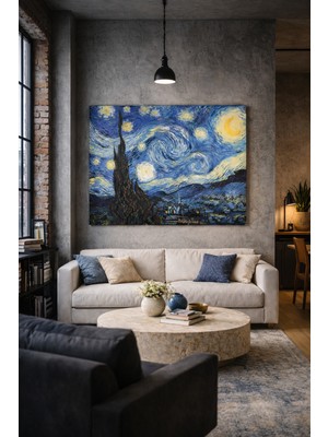 Artease Vincent van Gogh Yıldızlı Gece (1889) Kanvas Tablo