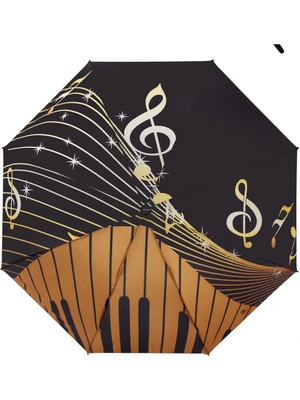PremiumPort Şemsiye, Müzik Notası Tasarımı, Kadın Kullanım, Şık ve Dayanıklı Ürün