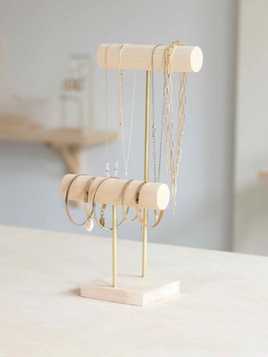 Ahşap Takı Organizeri, Bileklik ve Kolye Askısı, Düzenleyici Stand