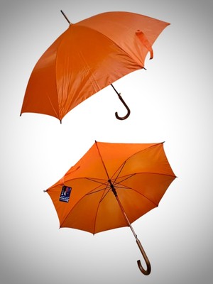 Rubenis Turuncu Ahşap Saplı Şemsiye, Şık ve Dayanıklı Tasarım