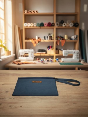 Mebes Denim Kumaş Makyaj ve Kişisel Bakımçantası. Makyajçntantrsm1