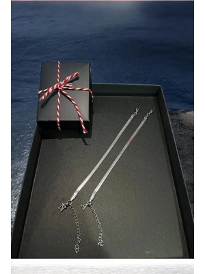 Normadia Italyan Çelik Harfli Çift Bileklik, Sevgililer Günü Hediyesi