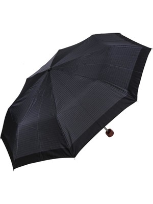 PremiumPort Süper Mini Siyah Şemsiye, 90 cm Çap, 8 Telli, Cep Boy, Kapalı Boyut 23 cm