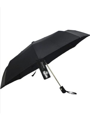 PremiumPort Şemsiye 8 Telli Çelik Gövde Otomatik Siyah Erkek Şemsiye