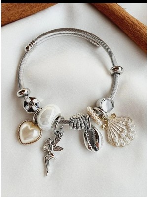 Normadia Inci Deniz Kabuğu Çelik Bileklik, Şık ve Zarif Takı Tasarımı