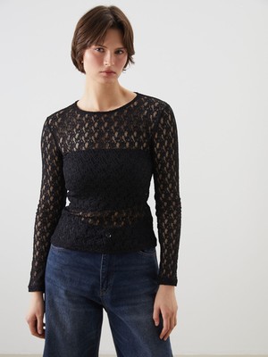 Lc Waikiki Yeni Sezon Bisiklet Yaka Dantelli Bluz