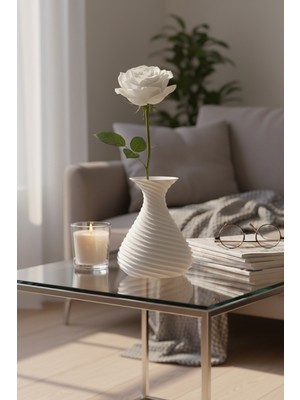 Oalpo Vazo Modern Estetik 3D Baskı, Dekoratif, Bohem Siyah
