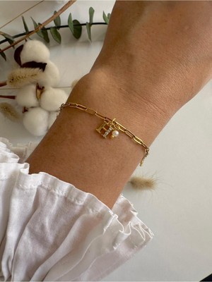 Normadia Kadın H Harf Çelik Bileklik, Ayarlanabilir ve Şık Tasarım