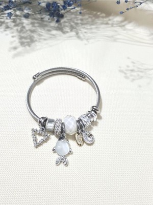 Normadia Zirkon Taşlı Balık Figürlü Şık Çelik Bileklik