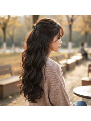 Pazarcan Fiber Sentetik Dalgalı 8 Parça Çıt Çıt / Açık Kahve