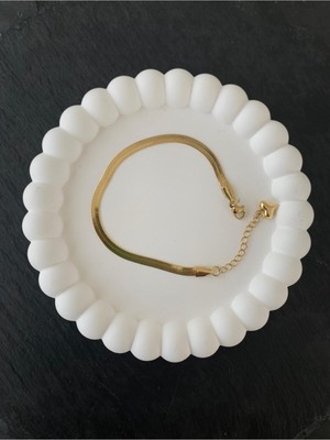 Normadia Dayanıklı Italyan Çelik Zincir Bileklik, Gold Renk, Şıklık ve Kalite