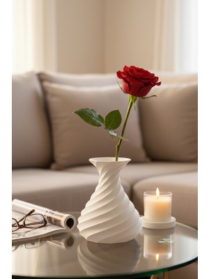 Oalpo Vazo Modern Estetik 3D Baskı, Dekoratif, Bohem Siyah