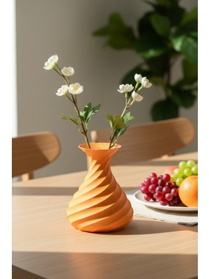 Oalpo Vazo Modern Estetik 3D Baskı, Dekoratif, Bohem Siyah