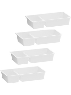 4'lü Çekmece Içi Düzenleyici Seti, Plastik Takı ve Makyaj Organizeri