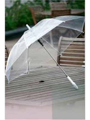 PremiumPort Şeffaf Bastonlu Hafif ve Şık Yağmurluk Şemsiye