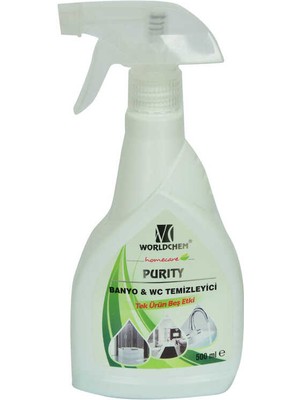 Pazarcan Purity Banyo ve Wc Temizleyici 5 Etki Sprey Şişe 500 ml