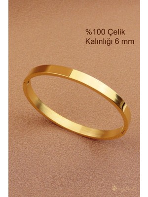 Normadia Sade Düz Çelik Bileklik, 0,6mm Kalınlık, Modern ve Şık Tasarım